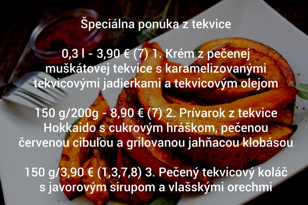 ProMenu.sk - tekvicové menu Trnava - reštaurácia Bokovka